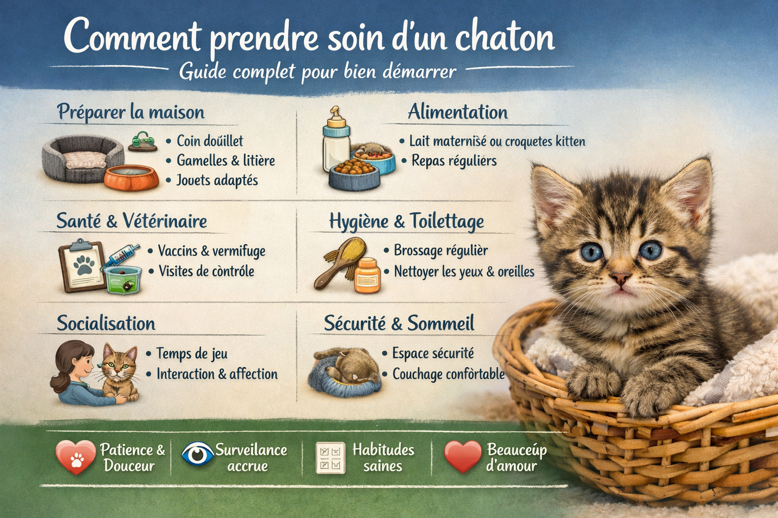 Comment prendre soin d’un chaton : guide complet pour bien démarrer