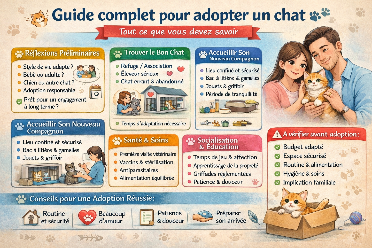 Guide complet pour adopter un chat : tout ce que vous devez savoir