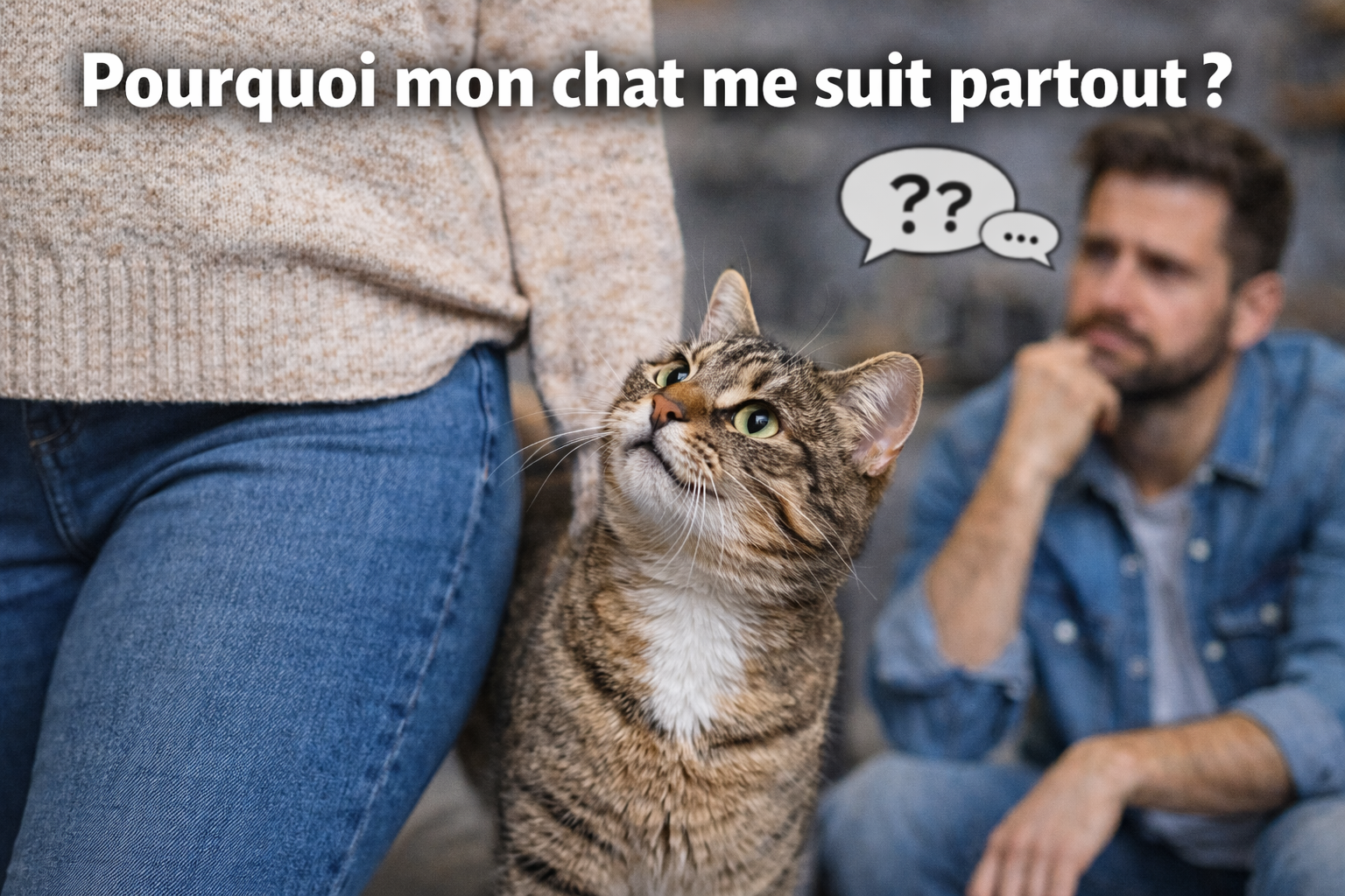 Pourquoi mon chat me suit partout ? Explications et solutions simples